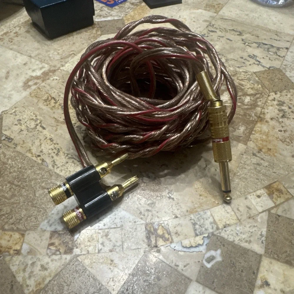 Vintage Radioshack 4mm Banana Male Plug Jack Connector Gold Pin Red + Black